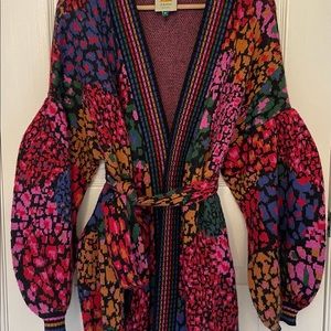 Farm Rio Rainbow Hearts Long Cardigan